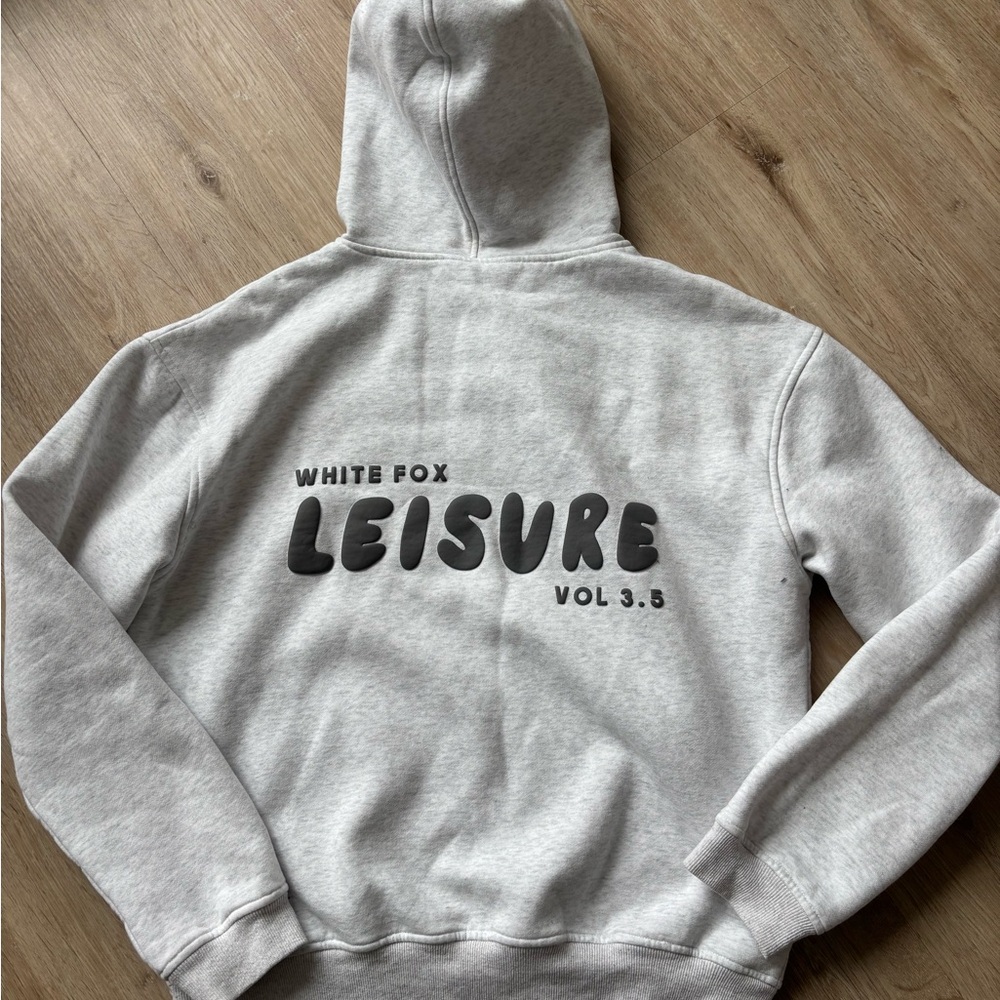 White Fox Gray Hoodie and Sweatpants Set - Picture 2 of 3